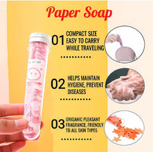 Portable Travel Soap Paper Sheets Disposable Hand Washing Bath Scented Paper Soap (Pack of 2)