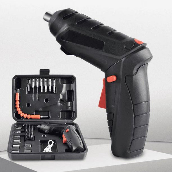 Cordless Screwdriver,1800mAh with 46 Accessories, USB Charger,Compact Box,DIY Gift,Electric Screwdriver Kit with 30 Short Heads,8 Handles