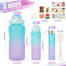 3pcs Water Bottle set with Straw 2 Liter Water Bottle and Portable Bottle BPA Free Titan Drinks Bottle Leakproof