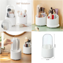 360° Rotating Makeup Brush Holders Organizer Lid Dust proof