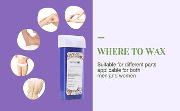 Effective Hair Removal Wax - Warm Wax Cartridge with Natural Ingredients, Depilation, Body, Face, Legs, Roller, Wide