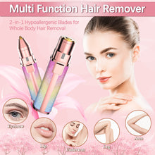 A Portable 2 In 1 Flawless Eyebrow, Face, Lips, Nose Hair Trimmer for Men & Women