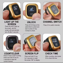 Multifunction Men Ring OLED Screen Digital Rechargable Battery Hand Tally Counter With Date Time Vibrate Remind Prayer Zikr Ring Al Fatiha