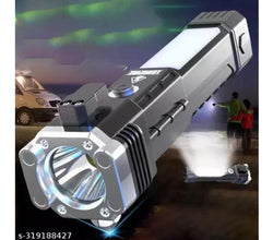 Multi-Function Emergency Hammer Flashlight With Power Bank, Window Breaker, Seat Belt Cutter