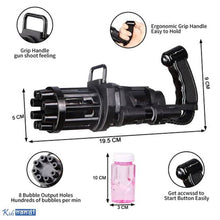 Gatling Bubbles Gun Blaster bbBubble Makker Bettary Operated Toy for Kids