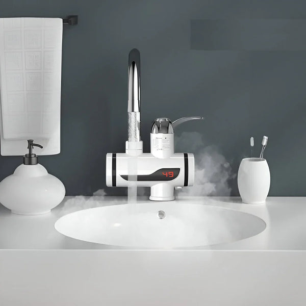 Tankless Electric Hot Water Heater Faucet, Digital Display, Instant Electric Water Geyser for Bathroom Household