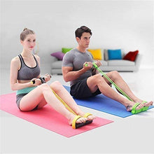 Tummy Trimmer- Foot Pedal Resistance Band Elastic Sit-up Pull Rope Yoga Fitness Gym – Elastic Pull Ropes Tummy Trimmer (random Colors)