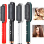2 in 1 Hair Straightener Curling Iron Brush