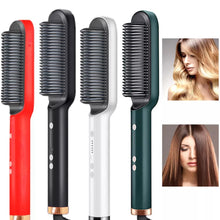 2 in 1 Hair Straightener Curling Iron Brush