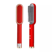 2 in 1 Hair Straightener Curling Iron Brush