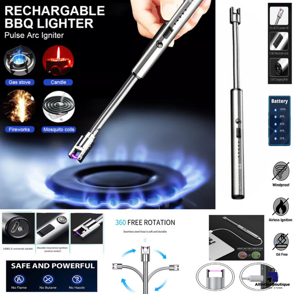 Electric Lighter, Rechargeable Type C Lighters Arc Lighter with LED Battery Display,