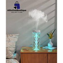 Crystal Lamp Humidifier, with 7 Colors Touch Control Night Light Noiseless Humidifier