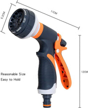 Garden Hose Spray Gun Nozzle High Pressure 8 Pattern Hose Gun
