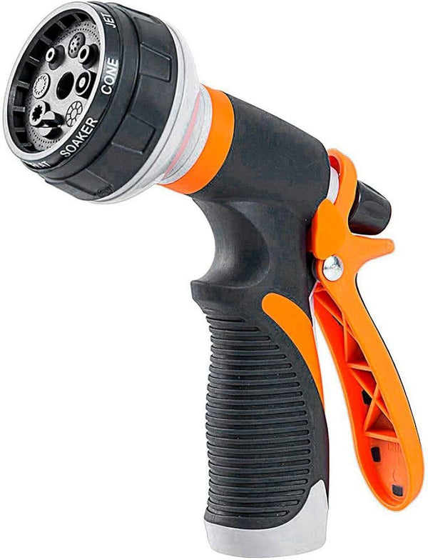 Garden Hose Spray Gun Nozzle High Pressure 8 Pattern Hose Gun