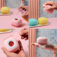 Silicone Bath Body Brush, Exfoliating Body Scrub Brush with Soap Dispenser