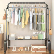 Floor-Standing Cloth Rack With Wheels