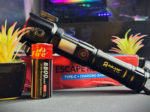 Rechargeable Multi Functional Emergency ABD 22-10 Torch Imported 6-in-1 Flashlight & Power Bank – 2KM Range