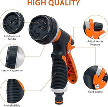 Garden Hose Spray Gun Nozzle High Pressure 8 Pattern Hose Gun