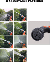 Garden Hose Spray Gun Nozzle High Pressure 8 Pattern Hose Gun