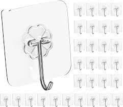 Hook for Hanging Strong, Hooks for Wall Without Drilling, Hooks for Wall Seamless Design (Pack of 10)