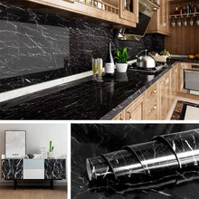 Self Adhesive Black & White Marble Sheet for Kitchen | Anti Oil & Heat Resistant