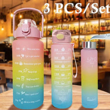 3pcs Water Bottle set with Straw 2 Liter Water Bottle and Portable Bottle BPA Free Titan Drinks Bottle Leakproof